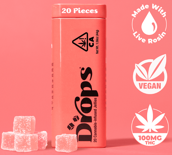 Drops Chill Gummies | Watermelon-Indica | 100mg D9 / Chill Gummies